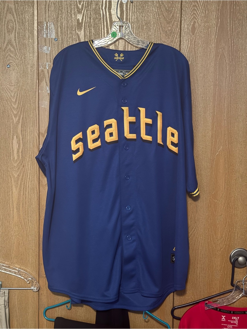 Nike Seattle Mariners Blue and Gold Team Jersey